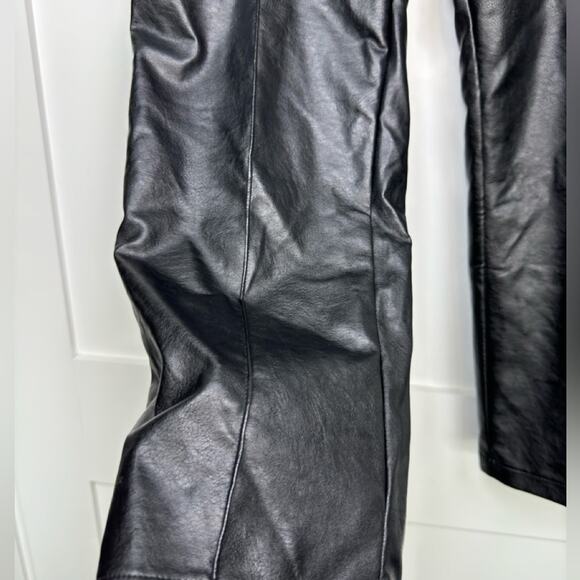 Princess Polly Encore Faux Leather High Rise Pants Black Size 8 - Picture 3 of 15